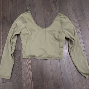 Lululemon Bronze Green long sleeve Align top
